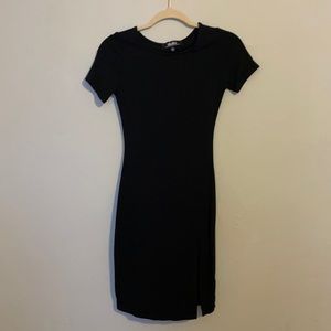 Black body con short sleeve dress